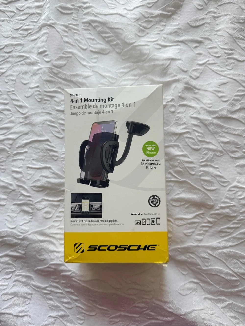 Scosche StuckUp 4-in-1 Mounting System for Window/Dash/Vent/Console - Black
